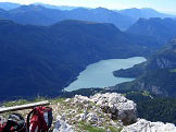 Via Normale Piz Galin - Croce di vetta con vista verso sud