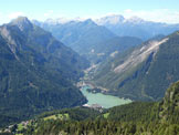 Via Normale Monte Fertazza - Il lago di Alleghe dalla cima