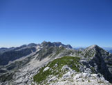 Via Normale Crnelska Spica (Cima Confine) - Panorama dalla cima verso il gruppo del Kanin