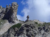 Via Normale Cima Lasteri e Croz dell´Altissimo - Il caratteristico sasso equilibrista