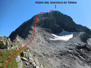 Via Normale Pizzo del Diavolo di Tenda - da Ambria