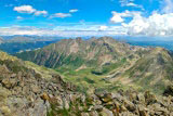 Via Normale Cima Stubele - Panorama dalla cima verso NW, la Cima degli Olmi