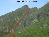 Via Normale Pizzo d'Orta - In salita