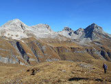 Via Normale Schollenhorn - La conca Teuri antistante al pianoro