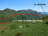 Via Normale Pizzo di Gino - Cresta N - La prima parte dellitinerario, dal Rif. Sommafiume