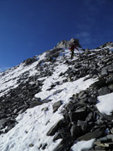 Via Normale Cima del Chiodo - Cresta Nord - Verso la cima