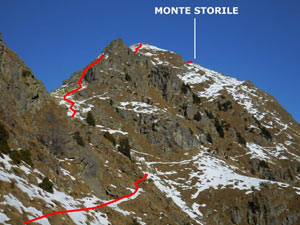 Via Normale Monte Storile - Via normale SSW