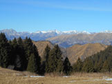 Via Normale Monte Alto - Panorama verso le Orobie bergamasca dalla Malga Ramello del Nedi