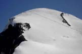 Via Normale Breithorn W - La traccia di sinistra verso la vetta