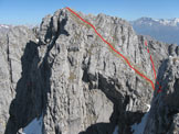 Via Normale Cima Baione - Canale Ovest - La rampa per la cima