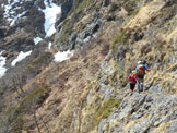 Via Normale Cima Crocette - Lungo il sentiero che, in mezzacosta, conduce al Passo delle Crocette
