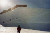 Via Normale Punta Gnifetti - Il pendio poco sotto la cima