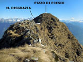 Via Normale Pizzo di Presio - ver. W e cresta S - Sulla cresta S