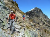 Via Normale Pizzo Ricuca - Lungo la cengia che conduce allAlpe Stubiell