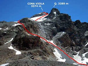 Via Normale Cima Viola