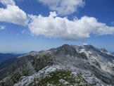 Via Normale Monte Cergnala (Hudi Vrsic) - Dalla vetta del Cergnala verso il Golovec e il Canin