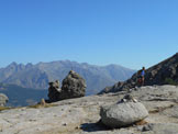 Via Normale Capu A E Furcelle - Bocca a Stazzona con panorama verso il gruppo del Monte Cinto