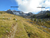 Via Normale Il Rovinadone / Cima dei Motti - Verso la Capanna Vetta di Rhon