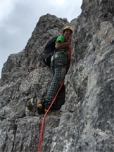 Via Normale Spiz di Mezzod Nord - Gradino finale