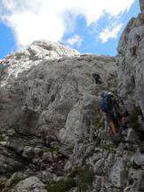 Via Normale Spiz de la Lastia - Salita canalone tra cima sud e cima nord Spiz de la Lastia