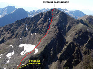 Via Normale Pizzo di Sassiglione - Versante N