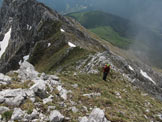 Via Normale Corna di San Fermo - Lungo la cresta di salita