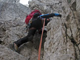 Via Normale Brenta Alta - Uscita dal camino iniziale