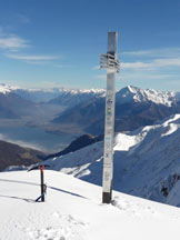 Via Normale Pizzo di Gino (invernale) - Panorama di vetta sull'Alto Lario