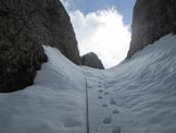 Via Normale Torrione dei Fondi - Via Equilibrium - Tratto in comune con il Vajo Breve nella seconda parte dell´itinerario