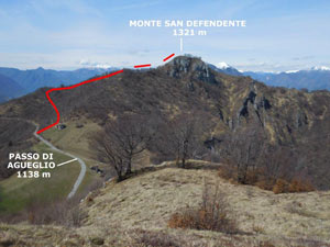 Via Normale Monte San Defendente (o Sasso di S. Defendente)