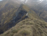 Via Normale Cima dAgrella - Cresta N - In discesa, sulla cresta N