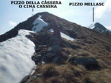 Via Normale Pizzo della Cassera (o Cima Cassera) - Lungo la cresta WSW, a pochi metri dalla vetta