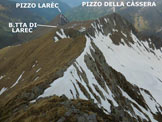 Via Normale Pizzo Mellasc - Cresta WNW - In discesa sulla cresta WNW, poco sotto la vetta