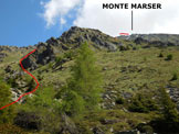 Via Normale Monte Marser - Allinizio del versante SW