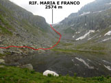 Via Normale Cima Dernal - Immagine ripresa al Lago delle Pile (q. 2187 m)