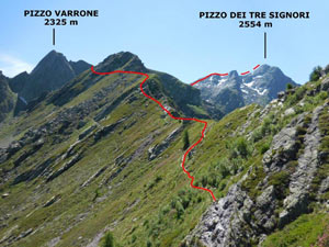 Via Normale Pizzo dei Tre Signori - dal Rif. Santa Rita