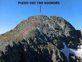 Via Normale Pizzo dei Tre Signori - dal Rif. Santa Rita - Gli ultimi 100 m di dislivello del versante N 