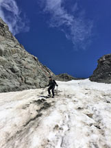 Via Normale Piz Calderas - Canale W - Il canale di discesa