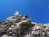 Via Normale Pilastro di Prada (Via Libert) - Lo strapiombino della variante dellultimo tiro