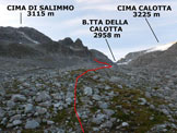 Via Normale Cima di Salimmo - Da Malga Caldea - In salita nella Valle di Salimmo