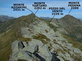 Via Normale Monte Azzaredo - Panorama di vetta, verso W