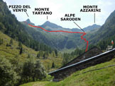 Via Normale Monte Tartano - Cresta SE - Immagine ripresa dallitinerario di discesa, dalla Casera Val Budria