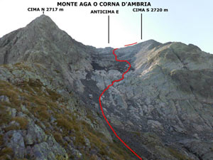 Via Normale Monte Aga - da Ambria