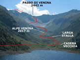 Via Normale Pizzo di Cigola - Cresta SW - Immagine ripresa dalla casa dei guardiani della diga del Lago di Venina