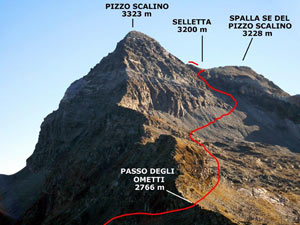 Via Normale Pizzo Scalino - dalla Val Painale