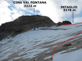 Via Normale Cima Val Fontana - In salita sul ghiacciaio