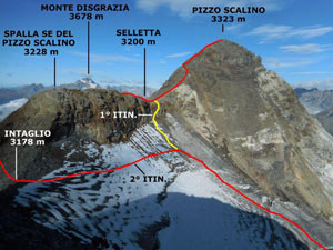 Via Normale Pizzo Scalino (traversata)