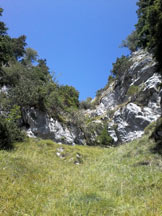 Via Normale Cima Costa dei Lres - Lintaglio che divide le due cime