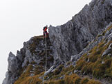 Via Normale Pizzo della Presolana Centrale (Via Bramani Ratti) - Lungo la cresta sommitale prima della vetta