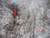 Via Normale Pizzo della Presolana Centrale - In discesa nel Canale Bendotti